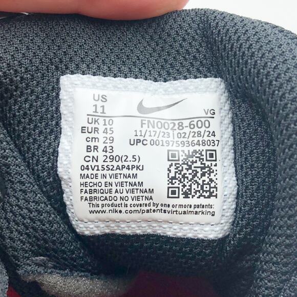 Nike Men's Alpha Menace 4 Shark Football Cleats Size 11 Red White NWOB - Picture 11 of 11